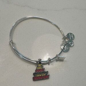 Alex and Ani Silver Bangle with Colorful Charms